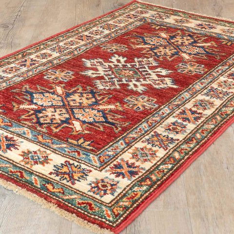Handmade fine Afghan Kazak rug - 308489