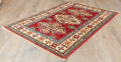 Handmade fine Afghan Kazak rug - 308491