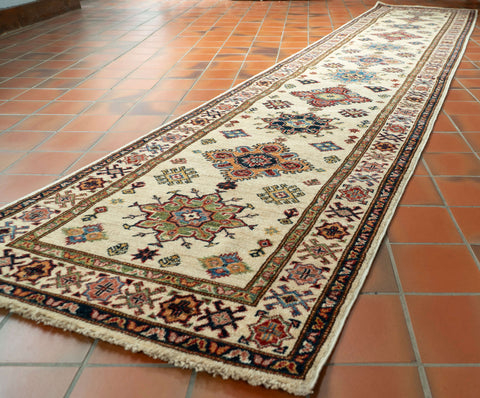 Handmade fine Afghan Kazak long runner - WS308504