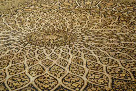 Handmade Oriental Qum silk on silk carpet - 308693