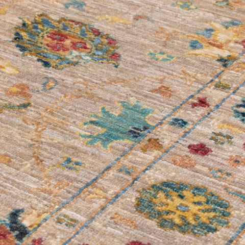 Handmade modern fine Afghan Ziegler short runner - 308740