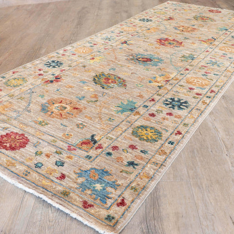 Handmade modern fine Afghan Ziegler short runner - 308740