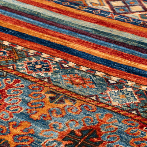 Handmade Afghan Samarkand short runner - 308766