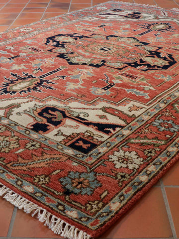 Handmade Indo Serapi rug - 309195