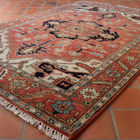 Handmade Indo Serapi rug - 309195