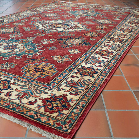 Handmade fine Afghan Kazak rug - WS309228