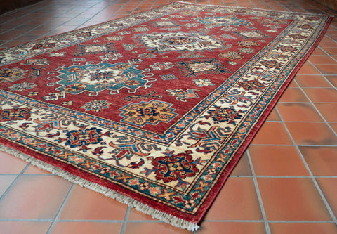 Handmade fine Afghan Kazak rug - WS309228