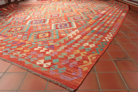 Handmade oversize Afghan Kilim - WS309281