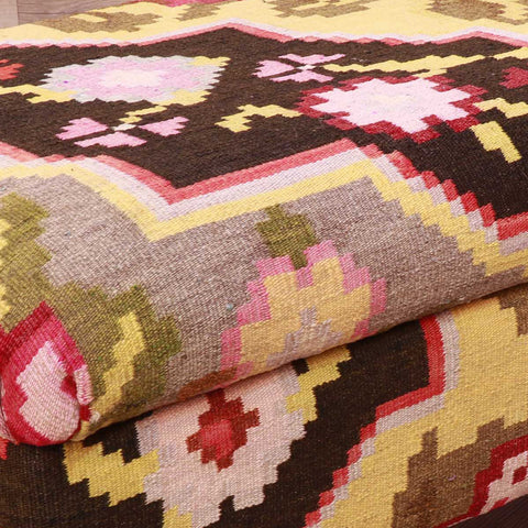 Moldavan Kilim covered ottoman - WS309324