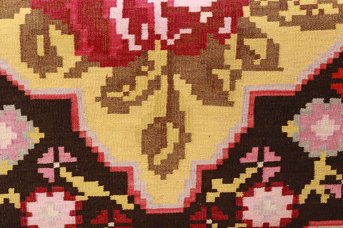 Moldavan Kilim covered ottoman - WS309324