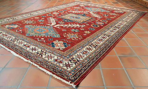 Handmade Fine Afghan Kazak rug - 309464