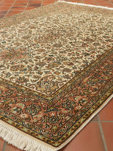 Handmade fine Kashmir silk rug - WS309515
