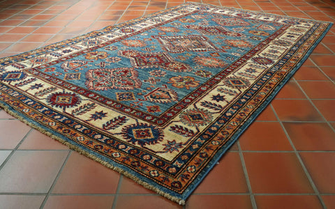 Handmade fine Afghan Kazak rug - WS309656