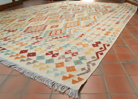 Handmade large Afghan Kilim - 309666