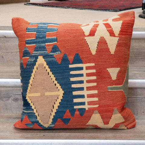 Large Handmade Turkish kilim cushion - 309673-N