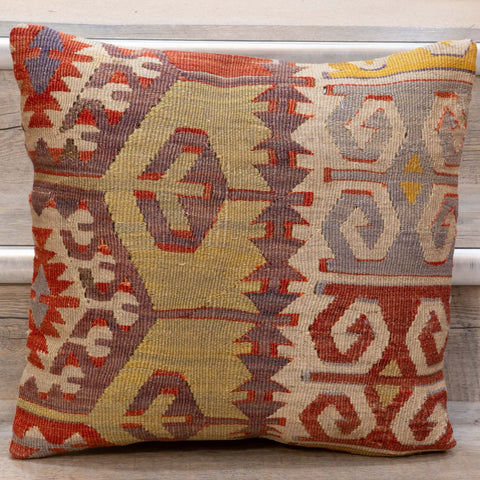 Small Handmade Turkish kilim cushion - 309674-AB