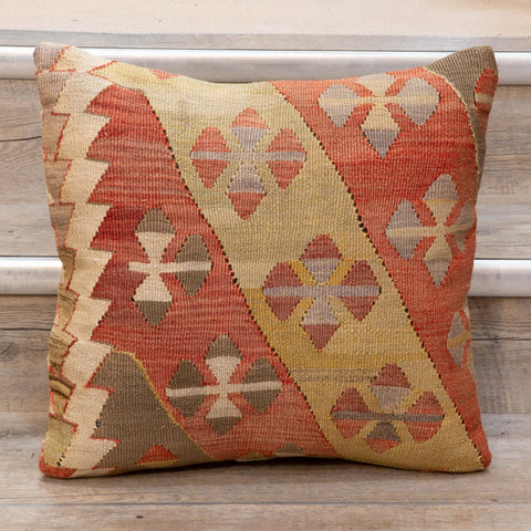Small Handmade Turkish kilim cushion - 309674-AL