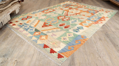 Handmade washed Afghan Kilim - 309699