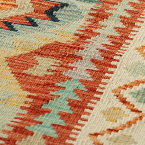 Handmade Afghan Kilim extra long runner - 309725