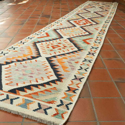 Handmade Afghan Kilim extrta long runner - 309726