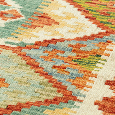 Handmade Afghan Kilim extra long runner - 309729