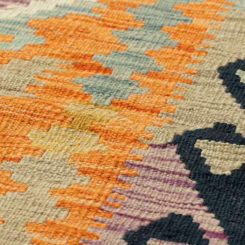 Handmade Afghan Kilim extra long runner - 309734