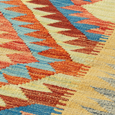 Handmade extra long Afghan Kilim runner - 309735