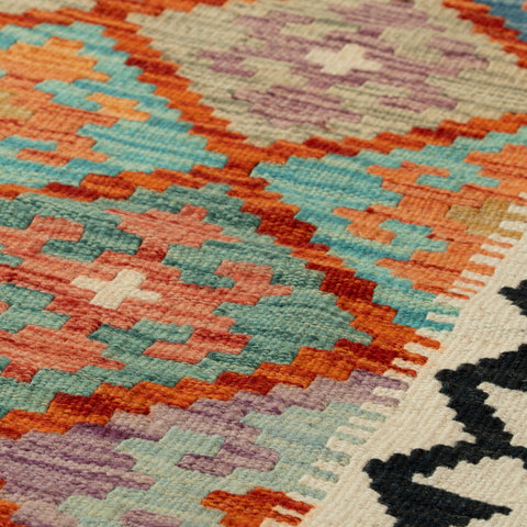 Handmade Afghan Kilim medium runner - 309740