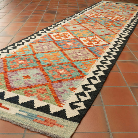 Handmade Afghan Kilim medium runner - 309740