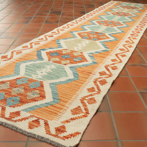 Handmade Afghan Kilim long runner - 309742