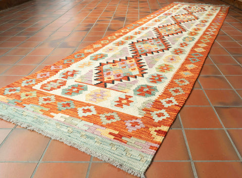 Handmade Afghan Kilim long runner - 309744