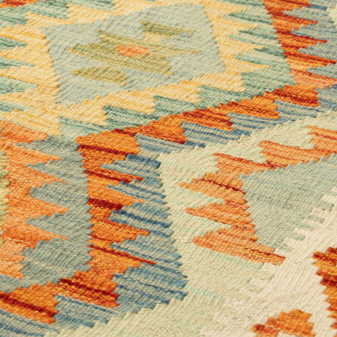 Handmade Afghan Kilim medium runner - 309756