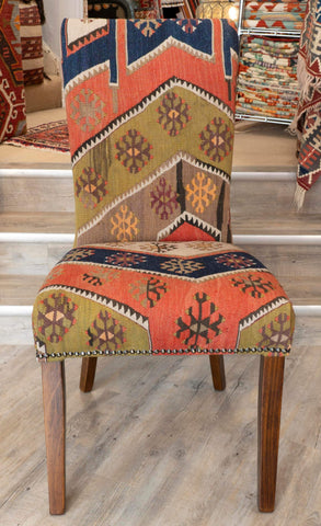 Handmade Turkish kilim Dining Chairs- 3097801 pair A