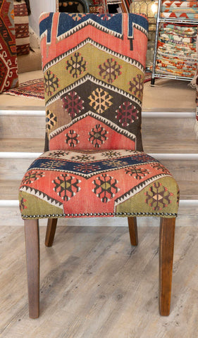 Handmade Turkish kilim Dining Chairs- 309801 pair B