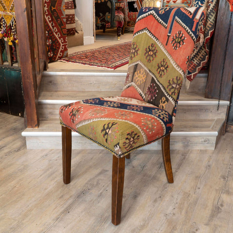 Handmade Turkish kilim Dining Chairs- 309801 pair B