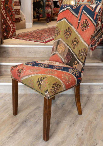 Handmade Turkish kilim Dining Chairs- 309801 pair B