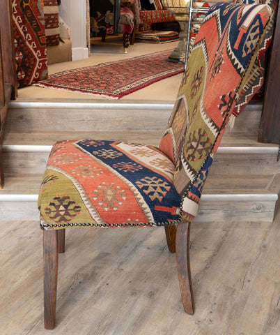 Handmade Turkish kilim Dining Chairs- 309801 pair B