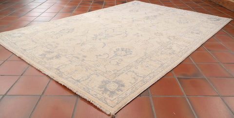 Handmade fine silver washed Afghan Ziegler rug - 309807