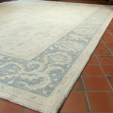 Handmade Afghan silverwash Ziegler carpet - WS309808