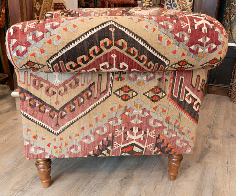 Handmade Turkish kilim Chesterfield Chair - WS309812