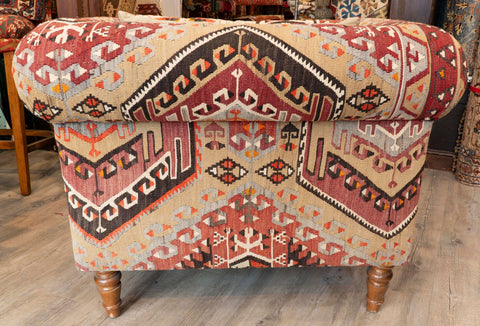 Handmade Turkish kilim Chesterfield Chair - WS309812