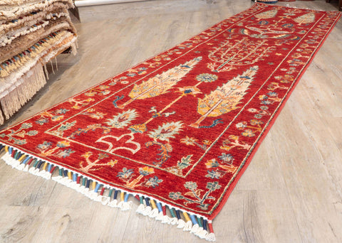 Handmade Afghan Sultani short runner - 309862