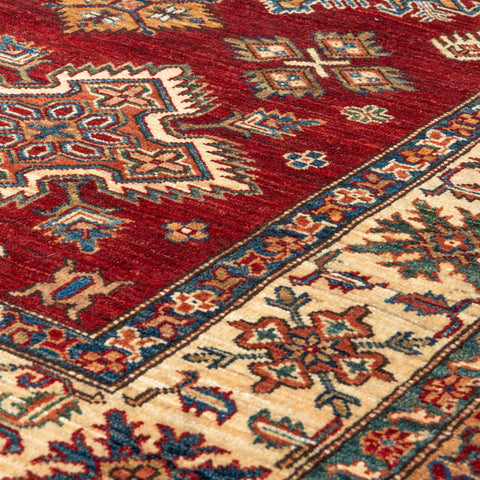 Handmade Fine Afghan Kazak square rug - 309879