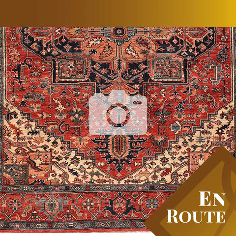 Handmade Afghan Serapi rug - ENR309935