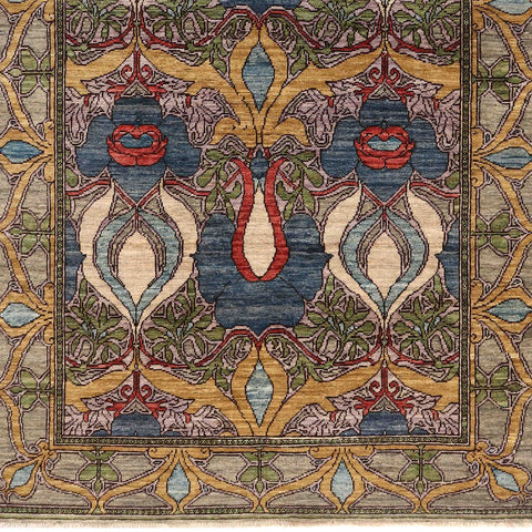 Handmade Arts and Craft Afghan rug - ENR310003