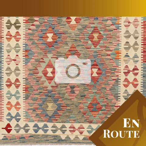 Handmade washed Afghan Kilim - ENR310006