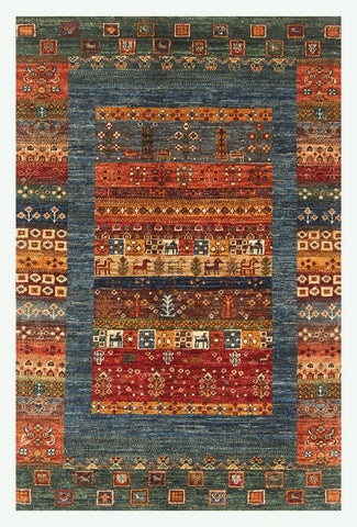 Handmade Afghan Loribaft rug - ENR310025