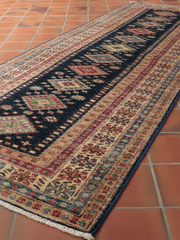 Extra fine handmade Afghan Kazak runner - WS274079