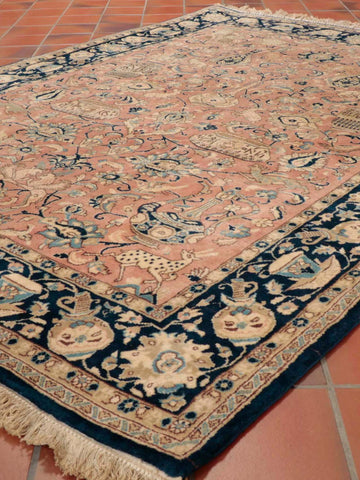 Fine handmade Oriental Qum wool and silk rug - 295591