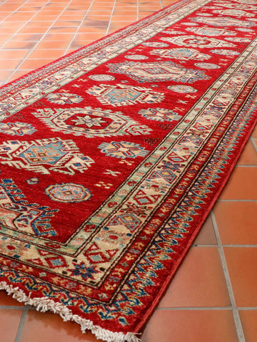 Fine handmade Afghan Kazak runner - WS295682